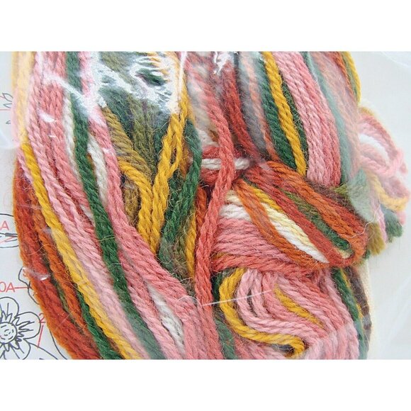 Embroidery Kit Creative Circle 0225 Roses, Daisies Persian Wool Yarn 5x7" Vtg - Picture 7 of 9